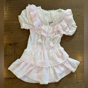 LoveShackFancy White Eyelet Trim Blouse